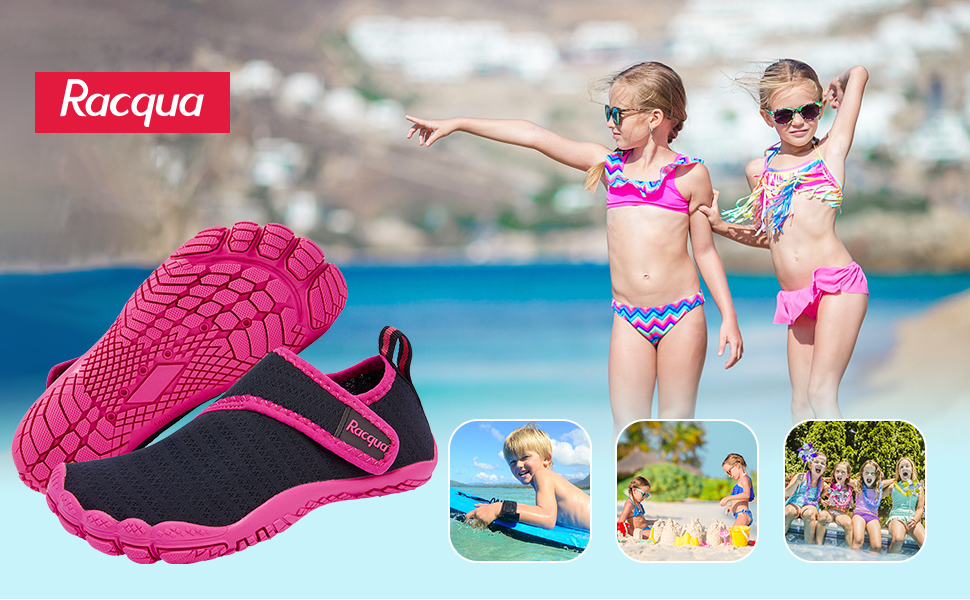 Дитячі шкарпетки-тапочки Raqua для плавання та відпочинку, розмір 28-37, чорний