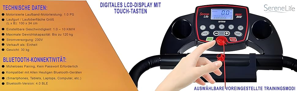 Серіна Лайф: Компактний біговий тренажер для дому - Walking Pad SL26 з Bluetooth та складним механізмом, тихий, для дому та офісу