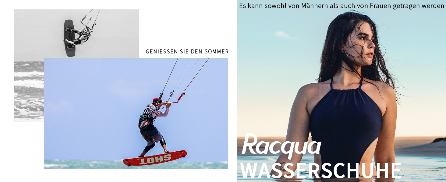 Водні черевики Raqua для плавання та відпочинку на пляжі (унісекс, чорний)