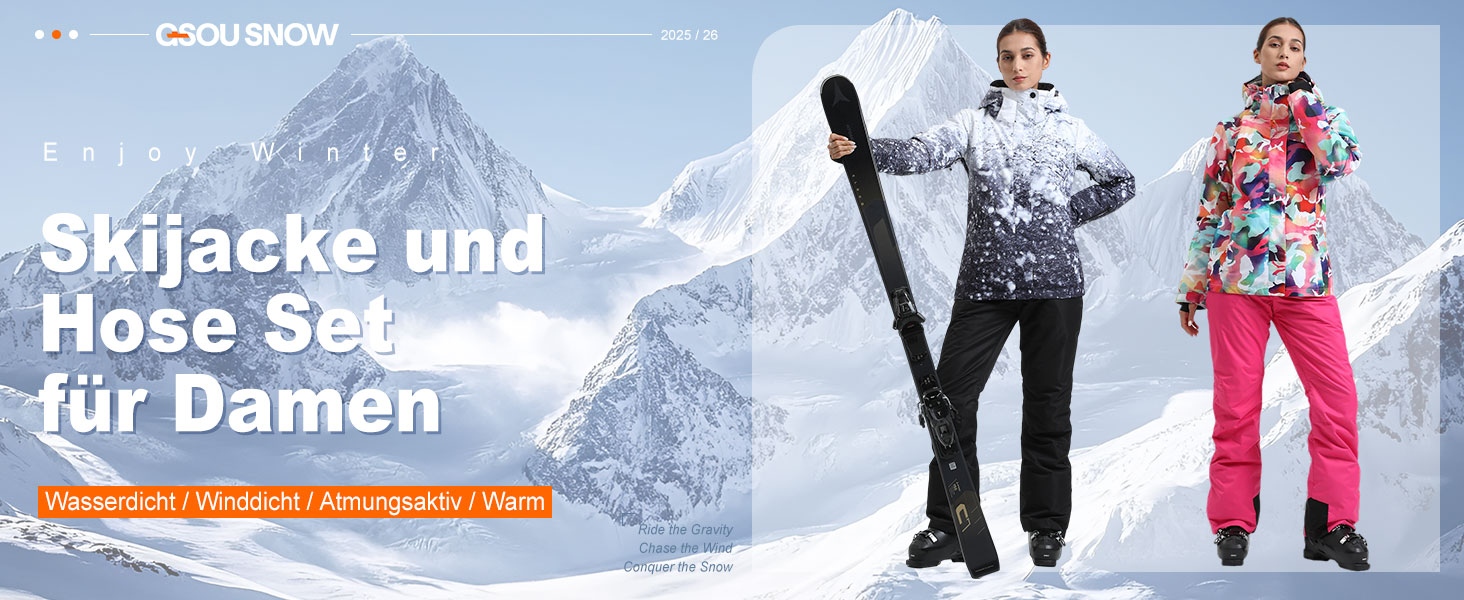Жіночий гірськолижний костюм GSOU SNOW 2 частини: куртка та штани - водонепроникний, вітронепроникний, дихаючий, з утепленням, з капюшоном, Bergfrost + Чорний, розмір M