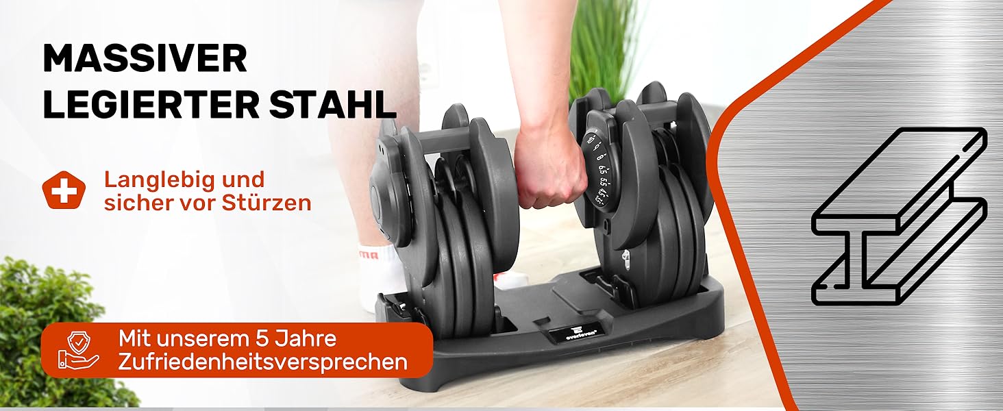 Регульовані гантелі | Набір 24 кг (5 шт.) | Регулювання ваги | Для дому та фітнесу