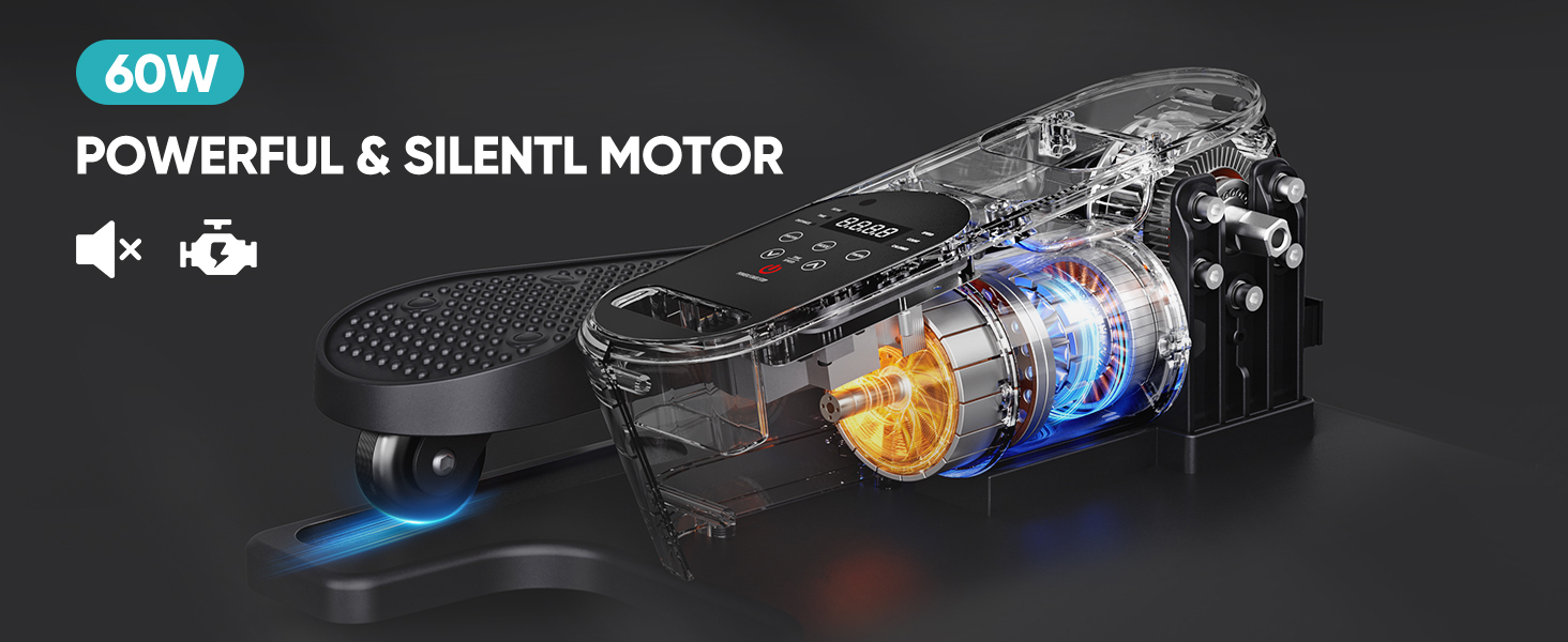 Електричний міні кросс-тренажер Dripex для дому з пультом, 12 швидкостей та 6 програмами, синій