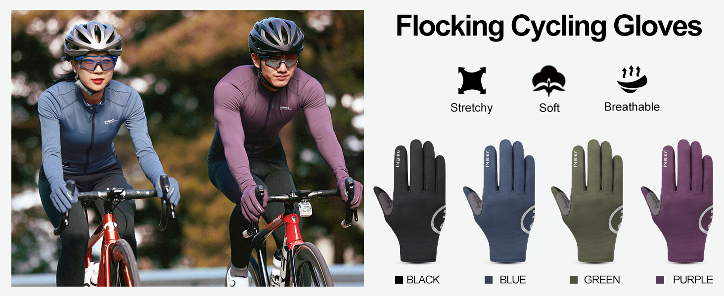 Велосипедні рукавички INBIKE зимові, чорні, для катання на велосипеді, лижах, бігу, з підкладкою для сенсорного екрану, теплі, вітронепроникні, антиковзаючі