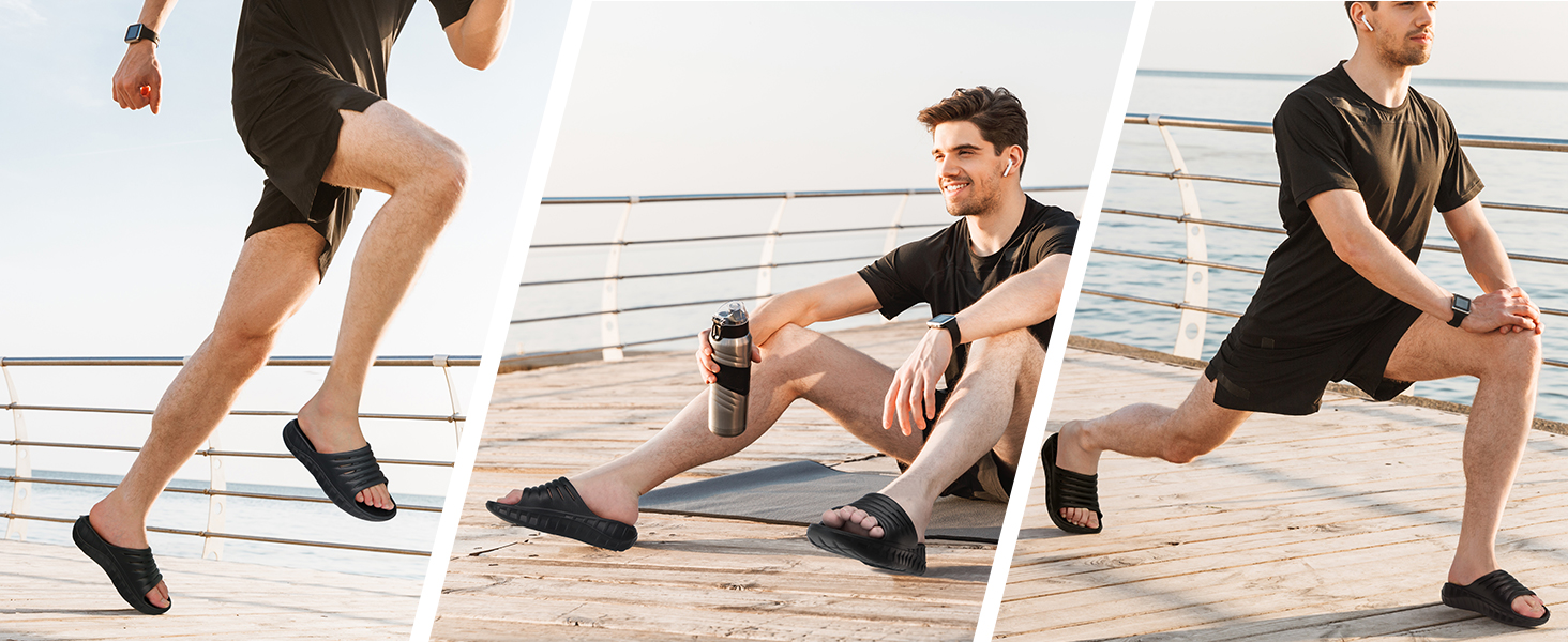 Чоловічі сандалі KuaiLu ортопедичні для підтримки склепіння стопи, червоно-чорні, 40 EU - літні пляжні шльопанці