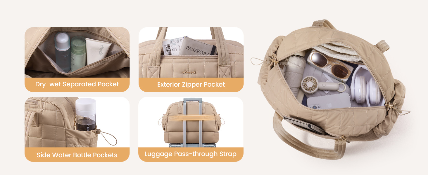 Сумка-валіза LOVEVOOK для жінок, 35L: легка дорожня сумка-шопер, спортивна сумка з відділенням для взуття та мокрих речей, ручна поклажа для подорожей, чорна