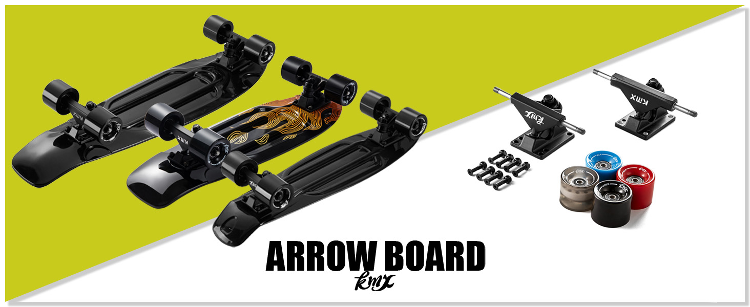 Скейтборд KMX Classic Mini Cruiser 22/27 дюймів для дітей, підлітків та дорослих. Алюмінієві осі, підшипники ABEC-9, колеса 60мм, колір Aqua Blau