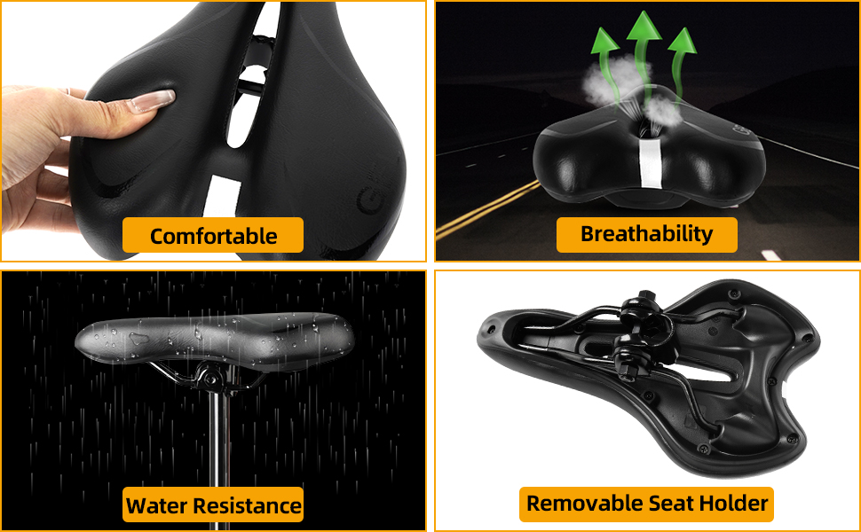 Зручний чоловічий велосипедний сідло з гелевою накладкою, ергономічне спортивне сідло для гірських велосипедів, підходить для чоловіків та жінок