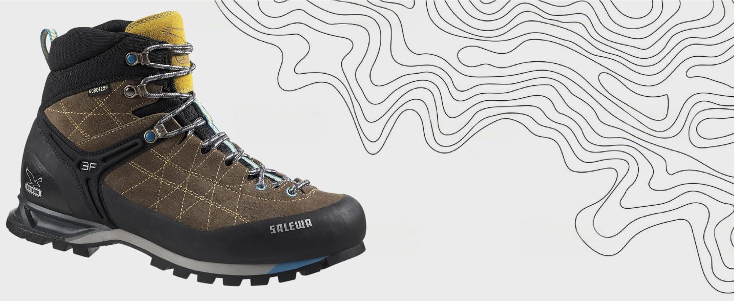 Черевики для трекінгу Salewa Mountain Trainer Mid Gore-Tex, розмір 42.5 EU, колір Asphalt Fluo Orange