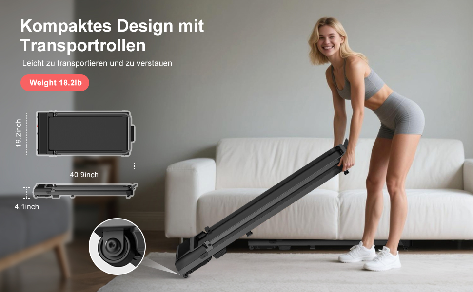 Електричний біговий міні-тренажер Laufpad для дому з пультом керування, компактний та легкий, ShabanJesy