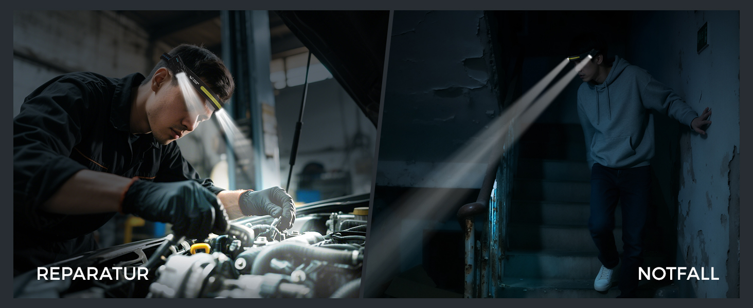 Налобний ліхтар Smiling Shark 2400mAh з 315° поворотом, 2 світлодіоди, сенсор руху, мультимодний, для кемпінгу та туризму