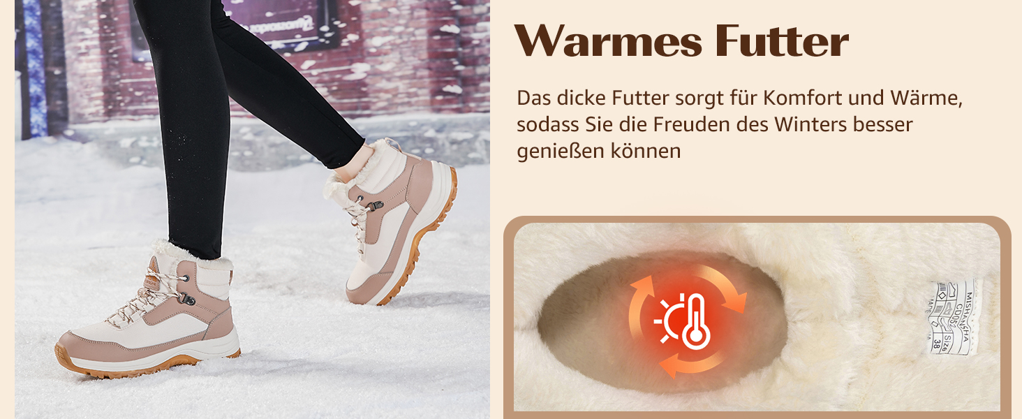 Зимові черевики Mishansha для жінок, утеплені, непромокаючі, туристичні, розмір 36-42, чорний