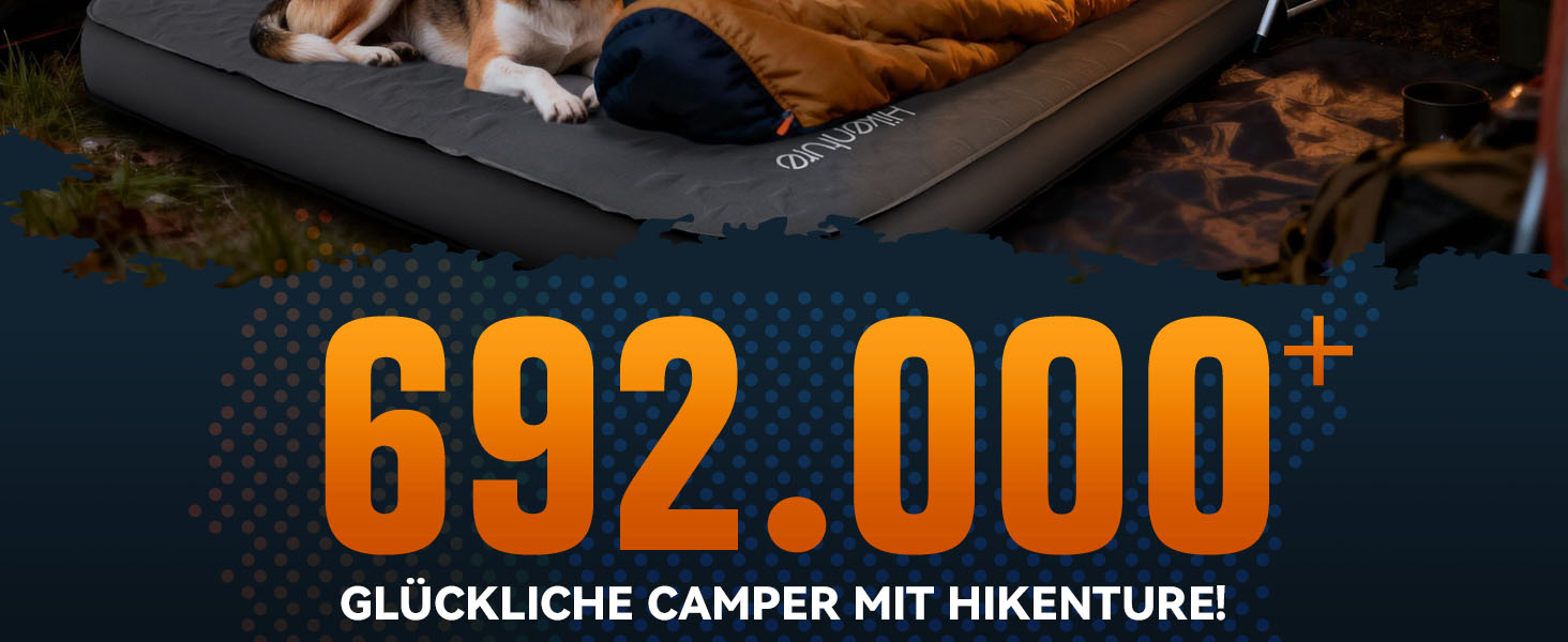 Каремат самонадувний HIKENTURE Comfort Plus подвійний сірий з насосом для кемпінгу
