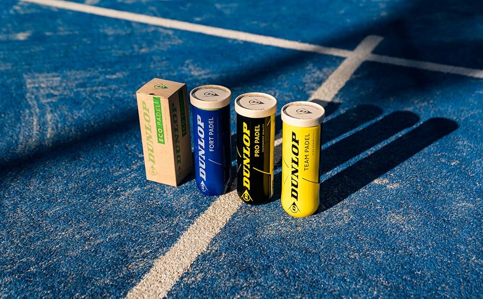Падель м'ячі Dunlop Fort Padel для турнірів, FIP сертифіковані, 3 шт.