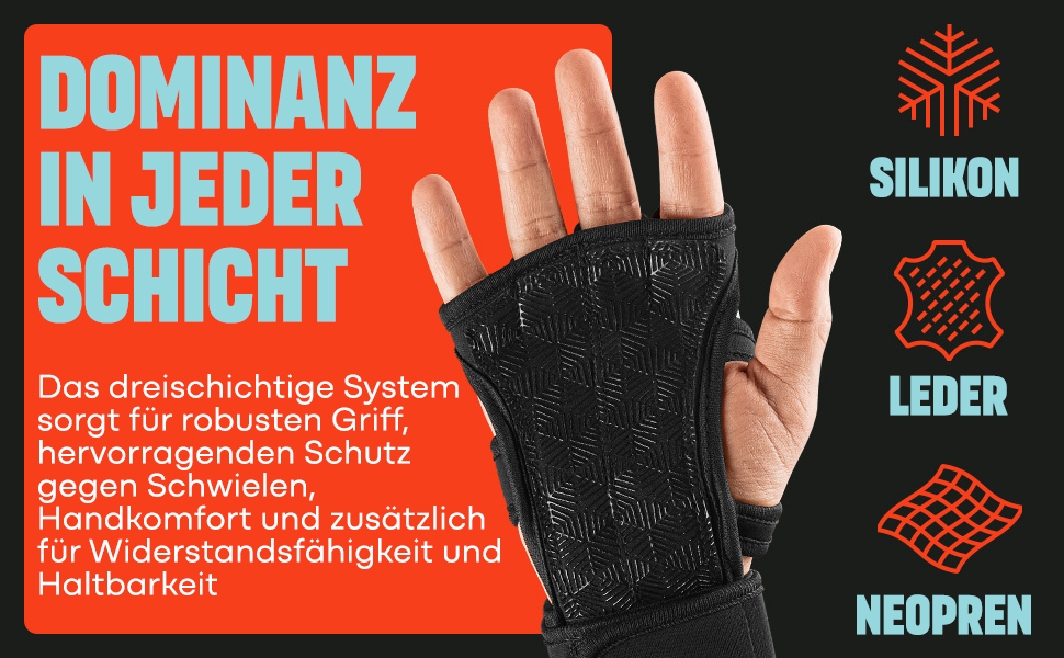 Рукавички для важкої атлетики Mava з підтримкою зап'ястя – тренувальні рукавички для тренувань, підтягувань, калістеніки та фітнесу – для чоловіків та жінок, чорний, розмір M
