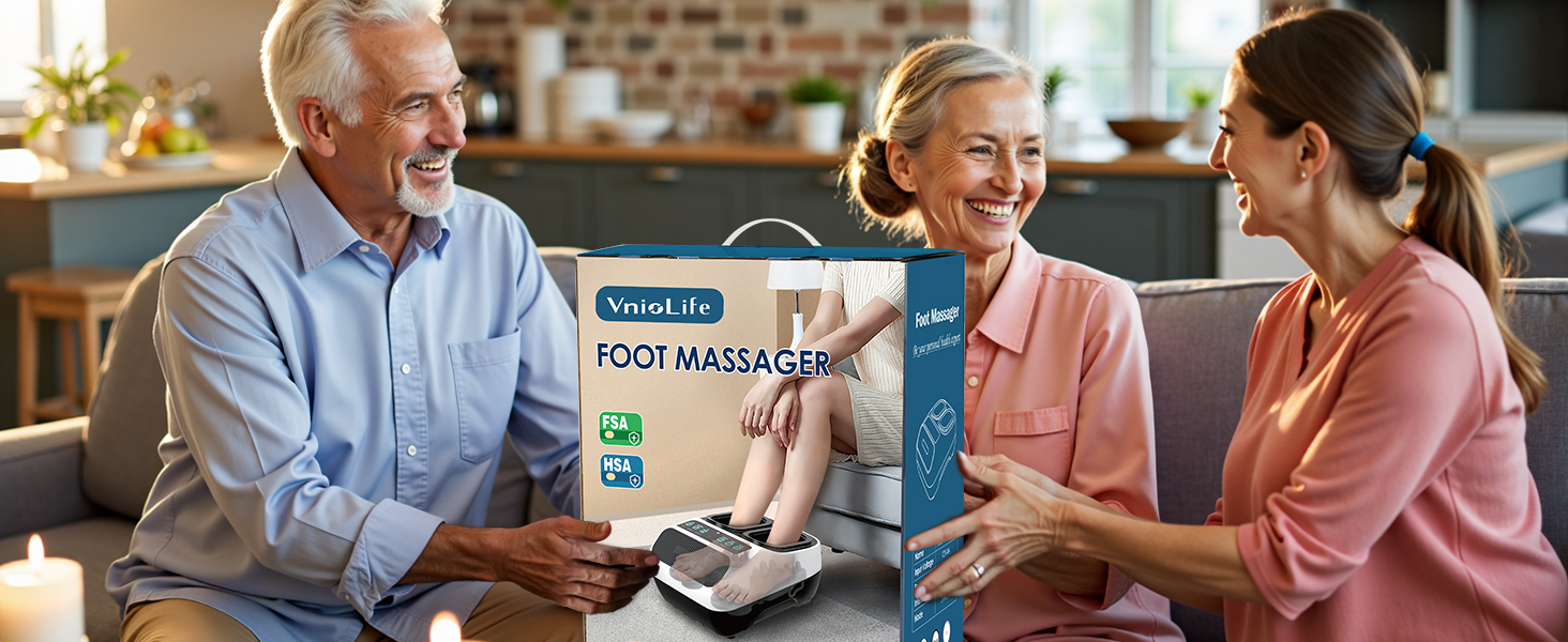 Масажер для ніг Shiatsu з підігрівом для планарної фасції та невропатії, портативний, до 43 розміру, ідеальний подарунок для батьків