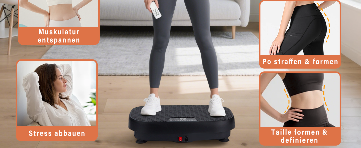 Вібраційна платформа Worldgeil для дому - 199 рівнів вібрації, 9 програм, вбудований динамік, для схуднення та тренувань всього тіла, до 150 кг