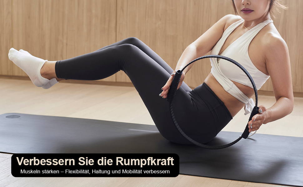 Кільце для пілатесу Magic Circle – 34,3 см. Ідеально для тренування стегон, корпусу та рук. Легка та міцна конструкція з силікону та скловолокна для занять вдома, в залі та в подорожах. Stone