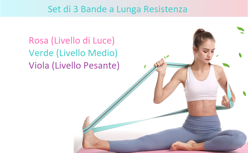 Набір еластичних стрічок для фітнесу (3 шт.), стрічки опору з 3 рівнями, фітнес-стрічки для жінок/чоловіків, силові тренування, йога, пілатес, рожевий