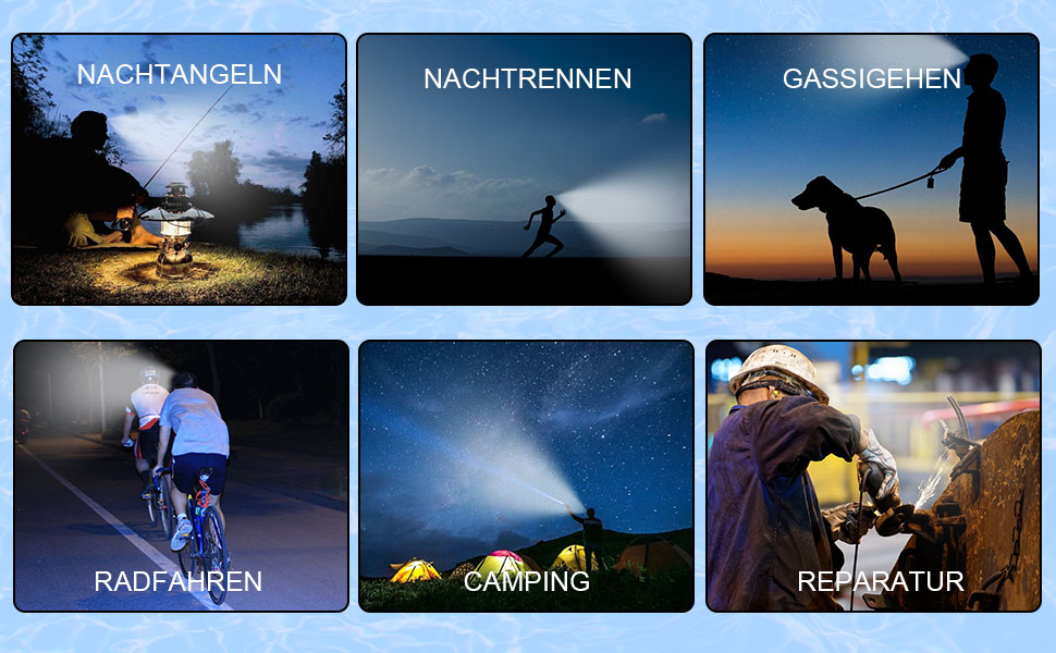 LED налобний ліхтар з перезарядкою, 2000 люмен, сенсор, 10 режимів, для кемпінгу, риболовлі, бігу, велосипеда, надзвичайних ситуацій