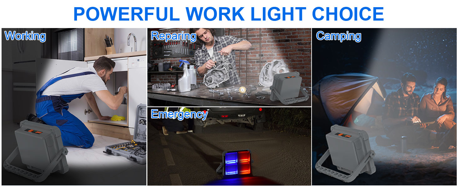 ERAY Сонячний LED прожектор 150W з акумулятором 7800mAh, 336 LED, 4 режими, 2 способи зарядки, портативний ліхтар для кемпінгу, гаража, надзвичайних ситуацій (сірий)