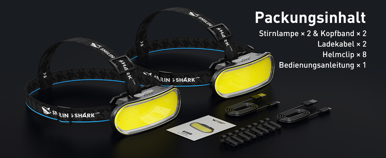 Налобний ліхтар Smiling Shark WF-01, акумуляторний світлодіодний ліхтар з ємністю 2500mAh