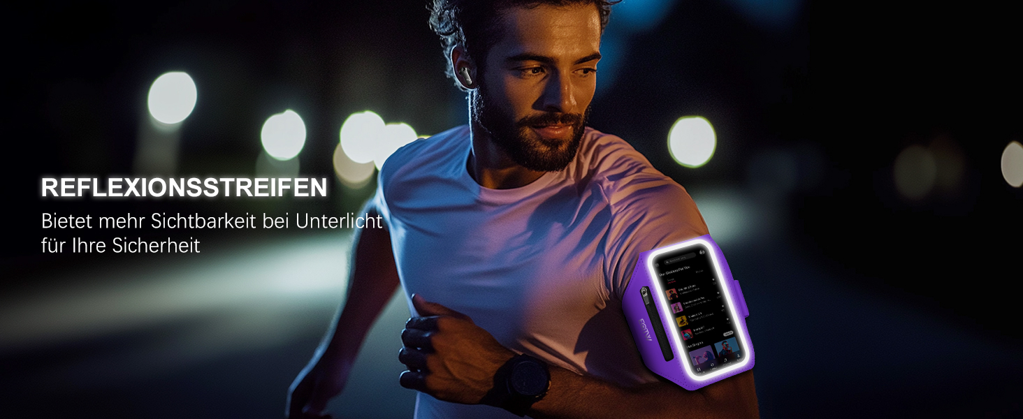 Спортивний браслет для телефону EOTW Joggen: зручна підставка для iPhone/Samsung (5.5-6.0 дюйми) з кишенькою для AirPods