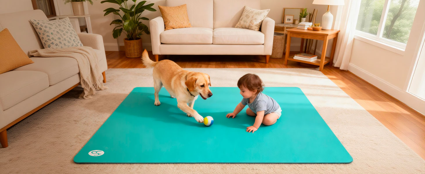 Килимок для йоги XXL 200x130 см: фітнес-мат з NBR, товщина 20/15/10 мм. Підходить для йоги, фітнесу, занять з дітьми та для людей похилого віку. Зелений, товщина 20 мм