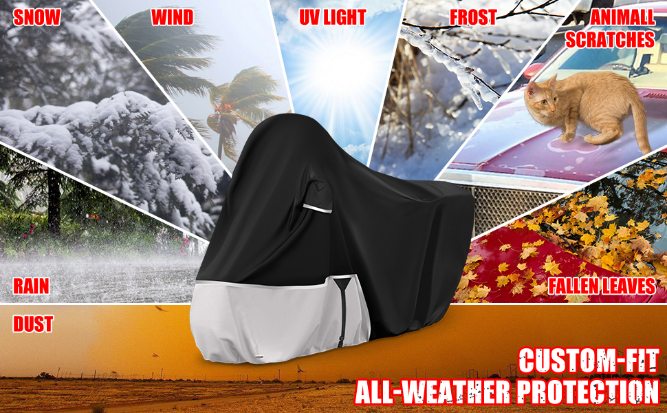 Водонепроникний чохол для мотоцикла Piaggio Vespa GTV GTS GT60/125/200/250/300 (з багажником) та MP3, 420D Oxford, водонепроникний