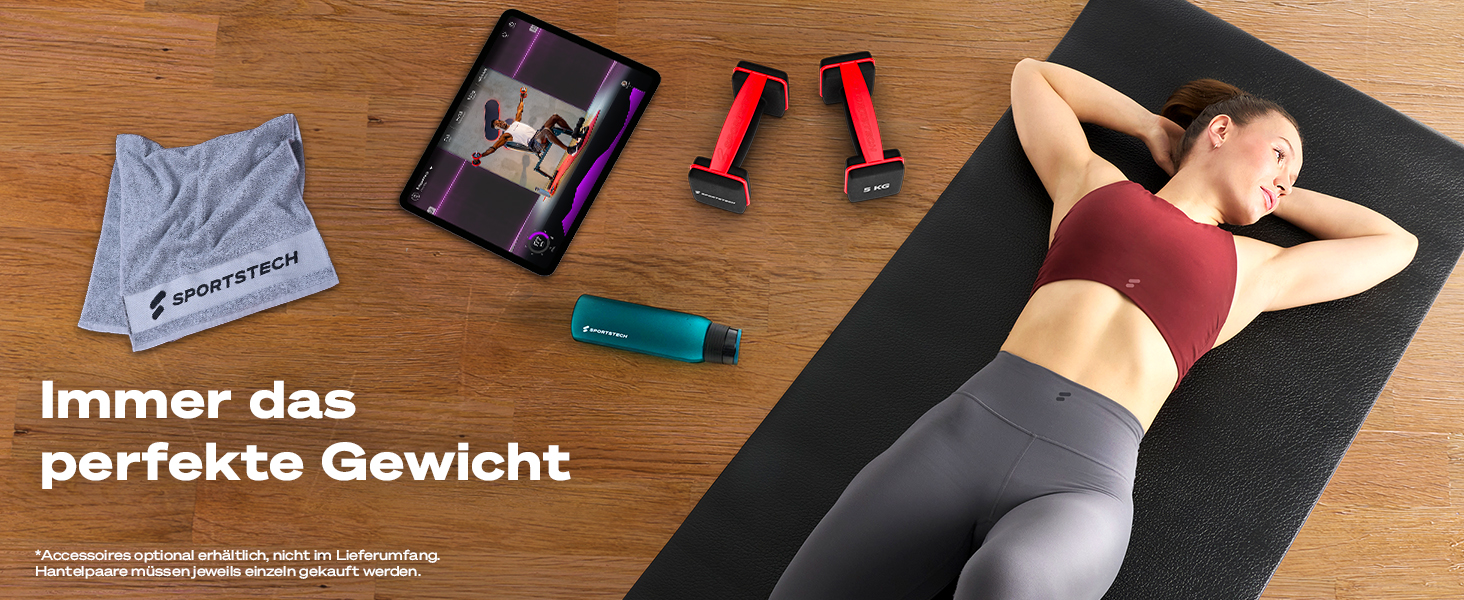 Штанги Sportstech AH100: Набір гантелей 2 шт. 1.5 кг з петлями та функцією віджимань. Німецька якість, для дому, чоловічі та жіночі.