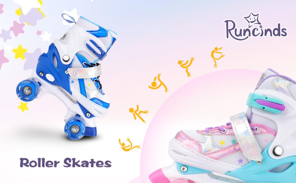 Дитячі ролики A-Rosa L (31-35 EU) з регульованим розміром для дівчаток та хлопчиків