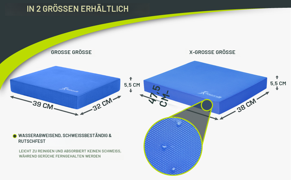 Килимок для балансу ProsourceFit з наколінниками, XL (15' x 19') - для фітнесу, йоги, фізіотерапії, синій