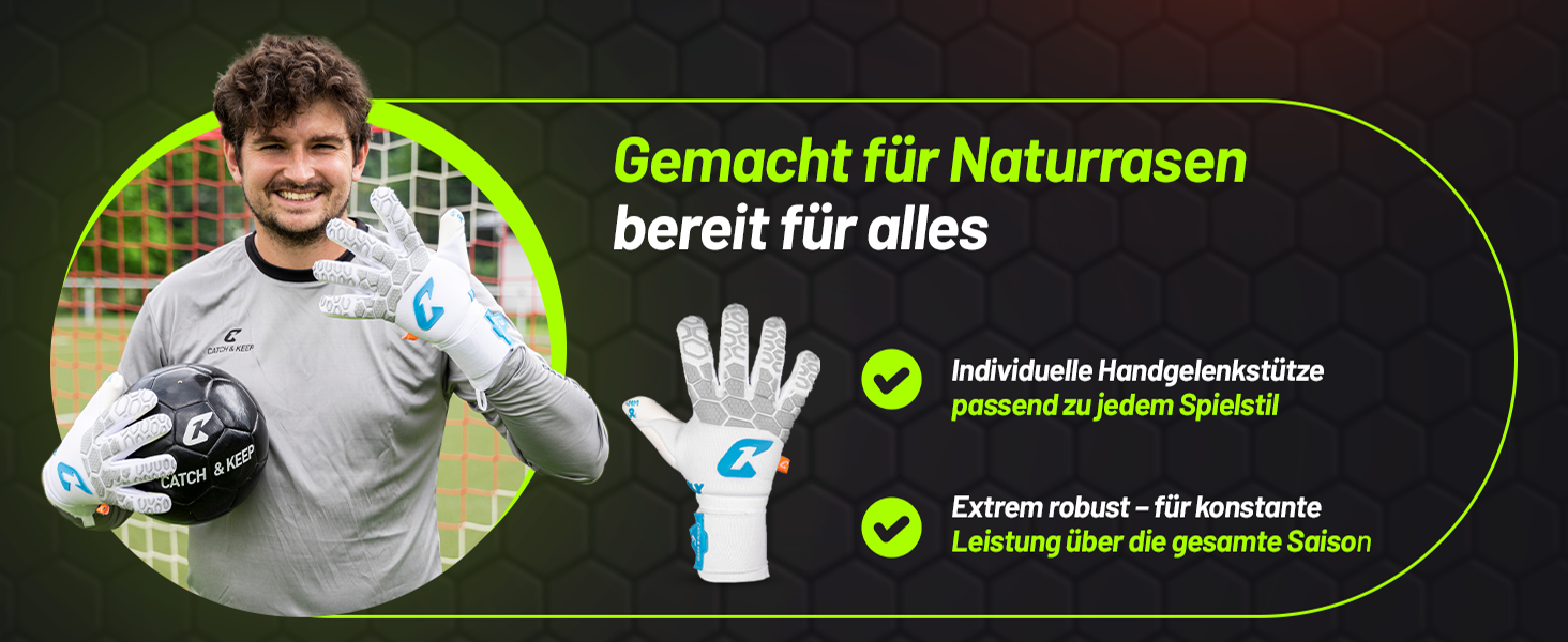Воротарські рукавички CATCH & KEEP Fly Soul: Професійні, Octopus Grip, Hybrid Cut, дихаюча сітка, Punching Zone 3.0, білі