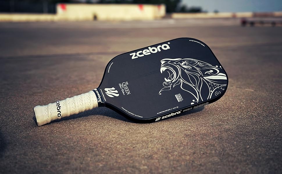 Ракетка для піклболу The Queen Carbon Fiber, карбонова поверхня, захисна обгортка, сертифікована USA Pickleball