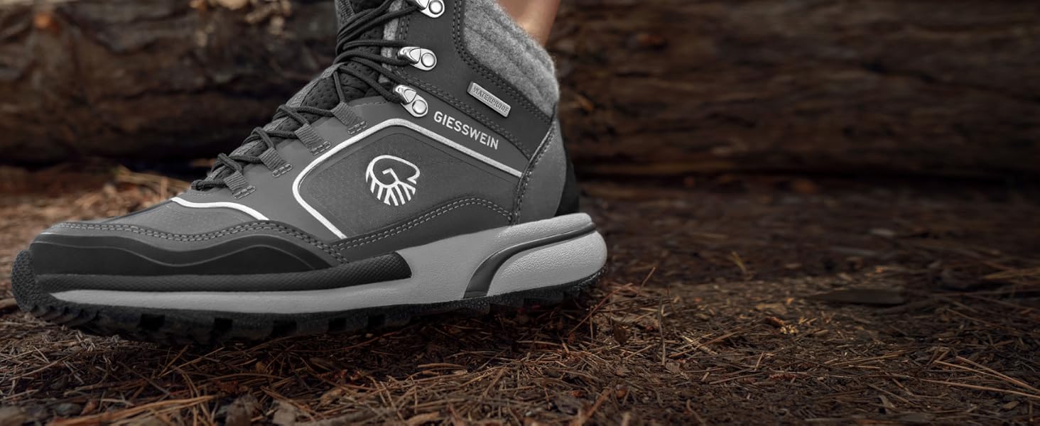 Черевики для трекінгу Giesswein Wool Cross X Alpine - чоловічі водонепроникні туристичні черевики з 100% мериносової вовни, Outdoor, Bergschuhe (48 EU, Rust)