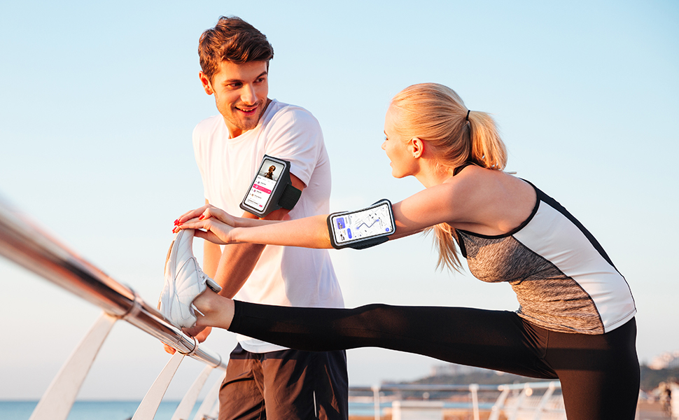 Спортивний браслет Haissky з кишенькою для навушників - чохол для телефону на руку для iPhone та Huawei