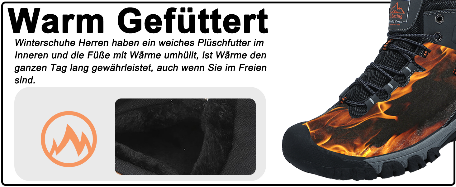 Чоловічі зимові черевики AX BOXING: утеплені, теплі, для ходьби на вулиці, трекінгові, розмір 41-46 EU (світло-сірий, 45 EU)