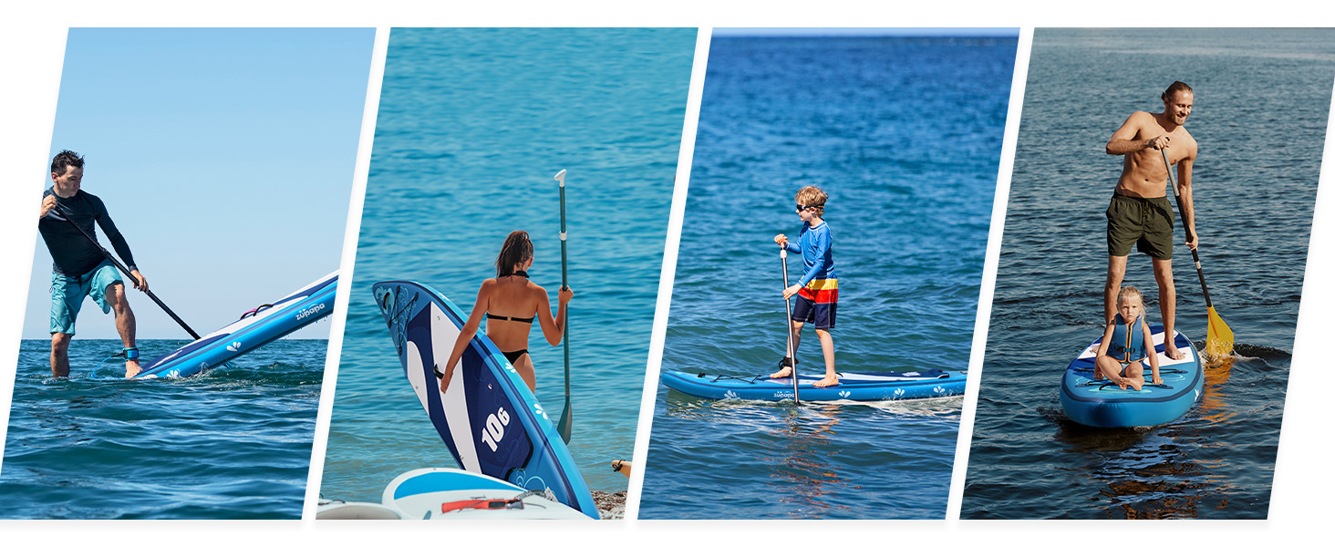 Надувний SUP-борд Zupapa 366см/320см з аксесуарами | Stand Up Paddle Board з сидінням для каяка | Комплект