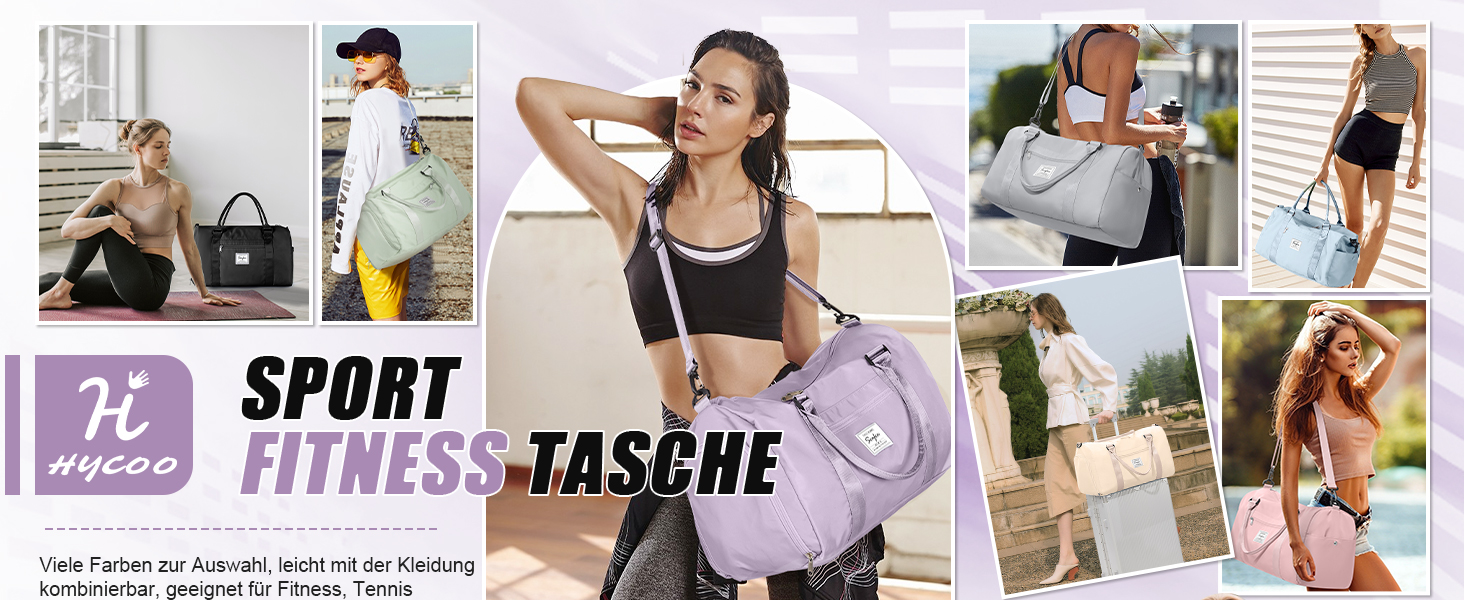 Спортивна сумка HYC00 для жінок та чоловіків, дорожня/гімнастична сумка з відділенням для мокрого одягу та взуття, сумка для плавання, йоги, тренувань, армійного стилю (зелений)