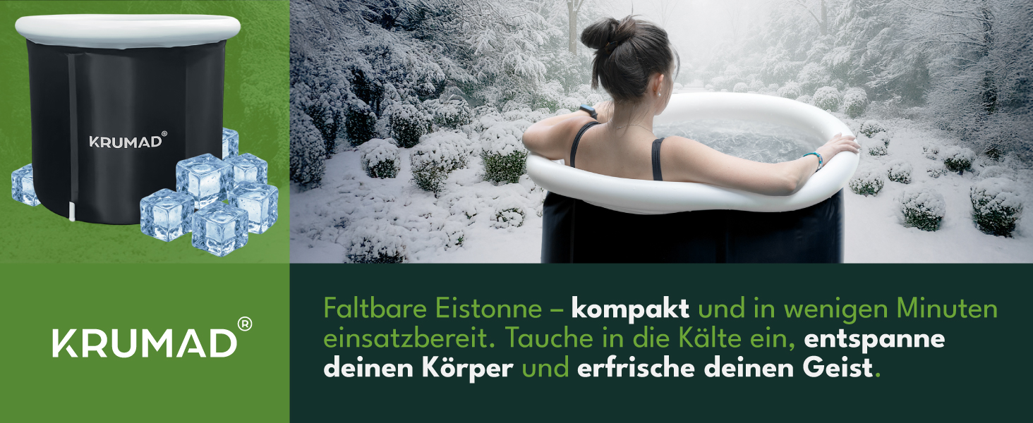 Естонна 320 L – Складана ванна для дорослих, для відпочинку та холодотерапії з насосом, кришкою, клапаном та підтримуючі трубки – Міцна ванна з ПВХ