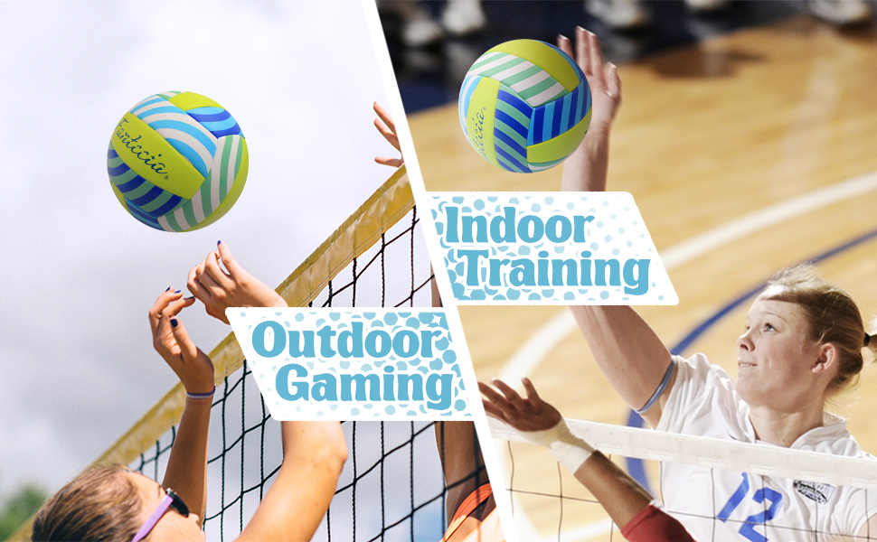 Волейбольний м'яч Fantecia, розмір 5. М'який волейбольний м'яч для пляжу, залу, басейну, парку. Підходить для тренувань, початківців, юнаків та дорослих.