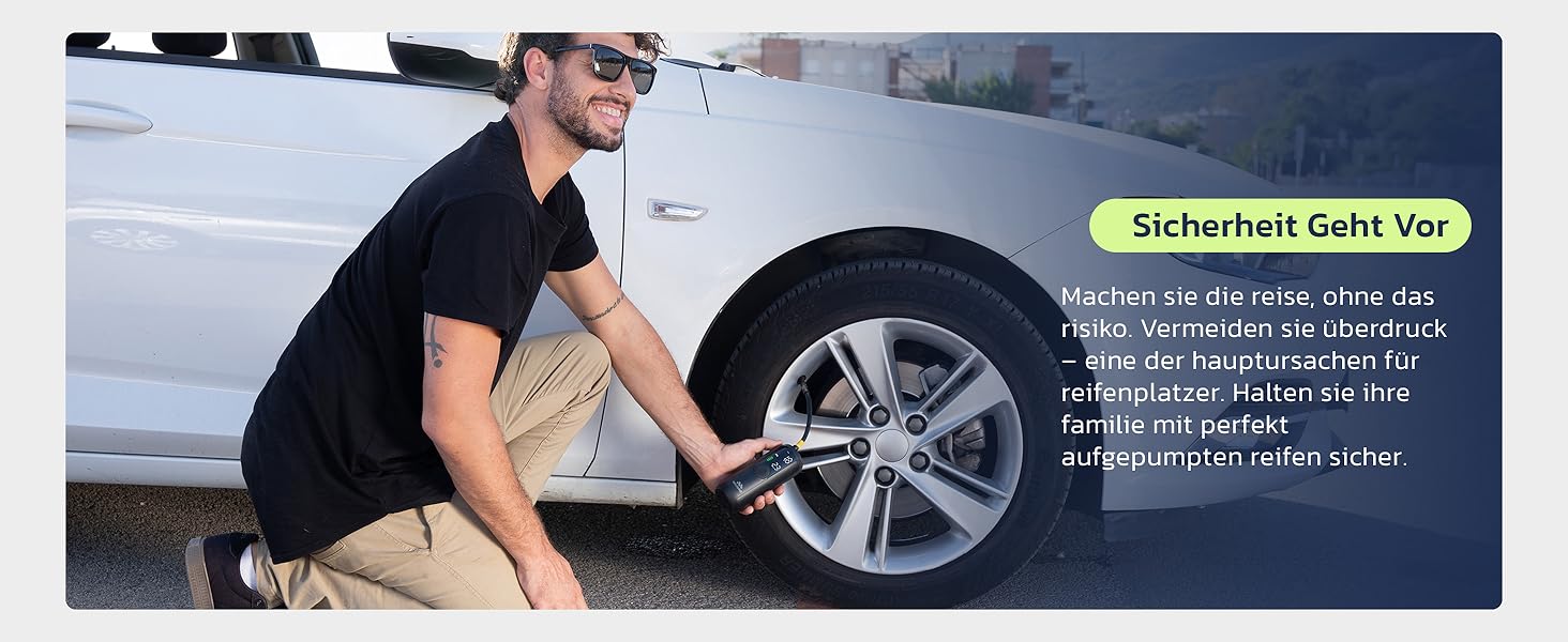 Електричний насос для велосипеда Woowind LP1: швидке накачування, 150 PSI, LCD-дисплей, LED-ліхтар