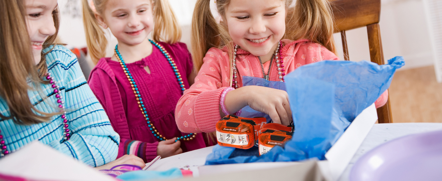 LED налобний ліхтар EverBrite 2 шт. з червоним та зеленим світлом, 5 режимів, для кемпінгу, відпочинку на природі, подарунок на Різдво, з 6 AAA батарейками (Помаранчевий)