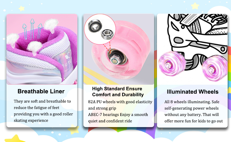 Ролики дитячі ERNAN, регульовані, світлодіодні, для дівчаток та хлопчиків, підходять для початківців, ідеальні для подарунків на Різдво та день народження, кольорові