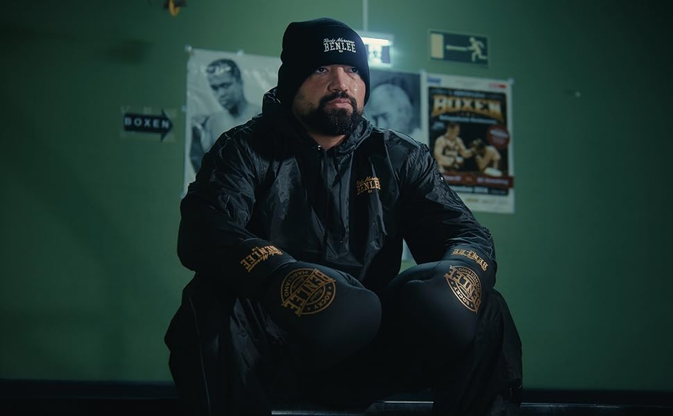 Захисники ніг BENLEE Guardian з екошкіри (Чорний, L-XL) + Боксерські бинти BENLEE