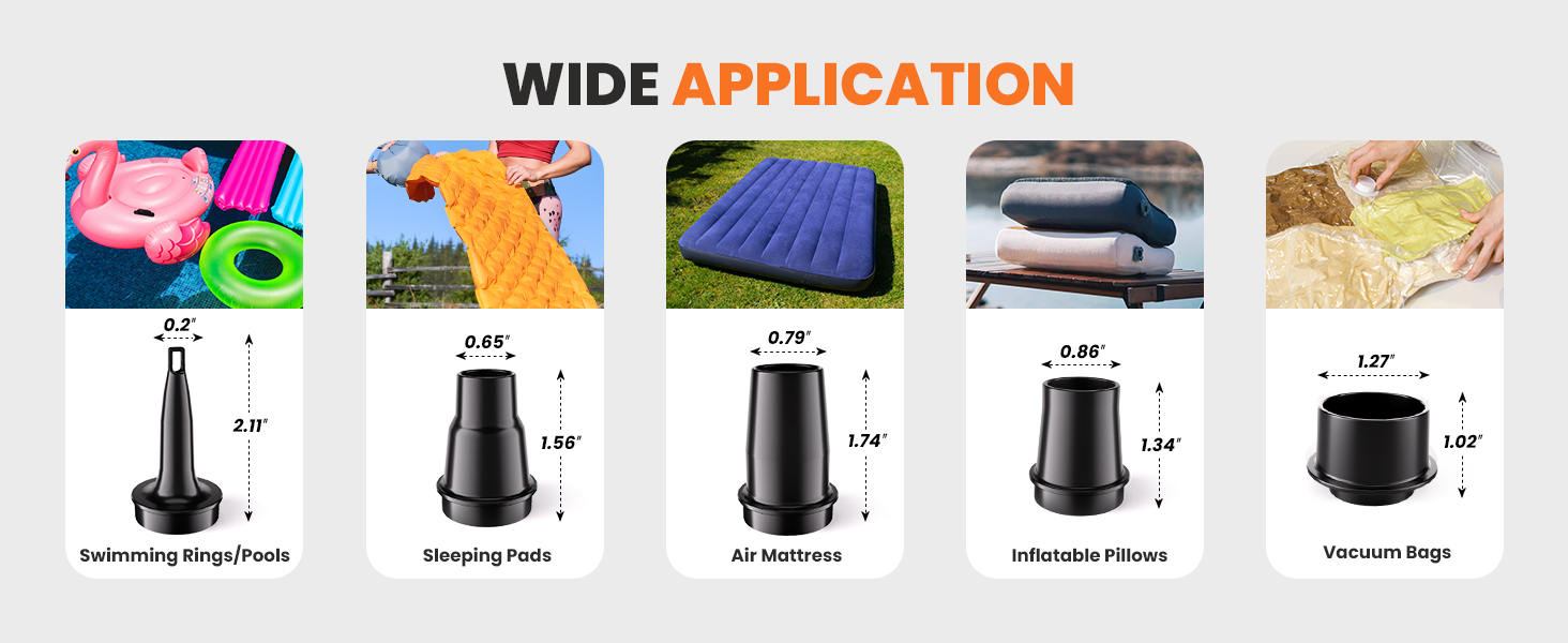 OutdoorMaster Bonito - портативна електрична повітряна помпа для надувних виробів. 14.43Wh, для надувних матраців, басейнів, сумок, ліжок. Надування та здування.