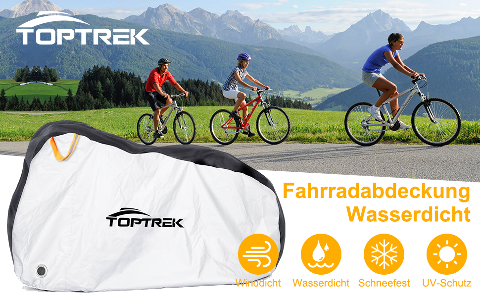 Чохол для велосипедів Toptrek на 2 велосипеди, водонепроникний, 210D Oxford, 210 x 110 x 95 см, гараж для велосипедів, захист від сонця, міцний, з сумкою