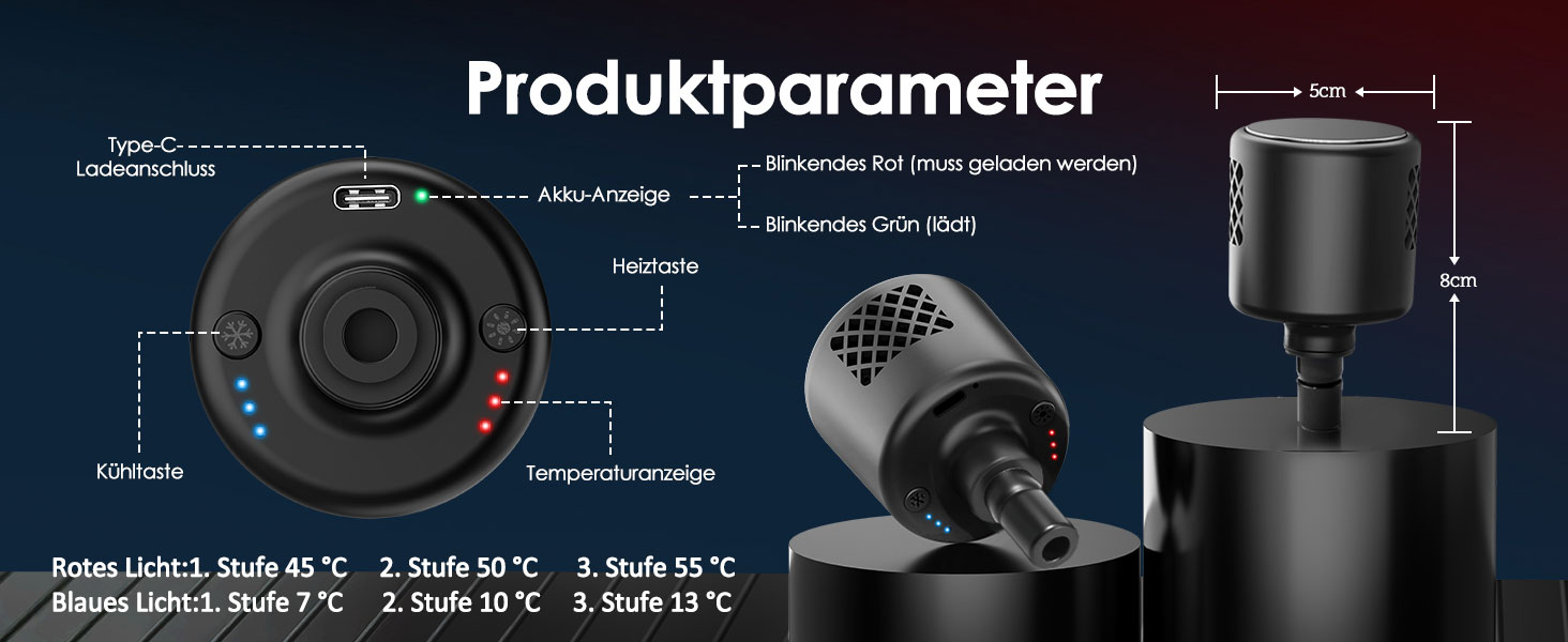 Масажер AERLANG з підігрівом та охолодженням: для зняття м'язового болю, 7 насадок, тиха робота, ідеальний подарунок для чоловіків (чорний)