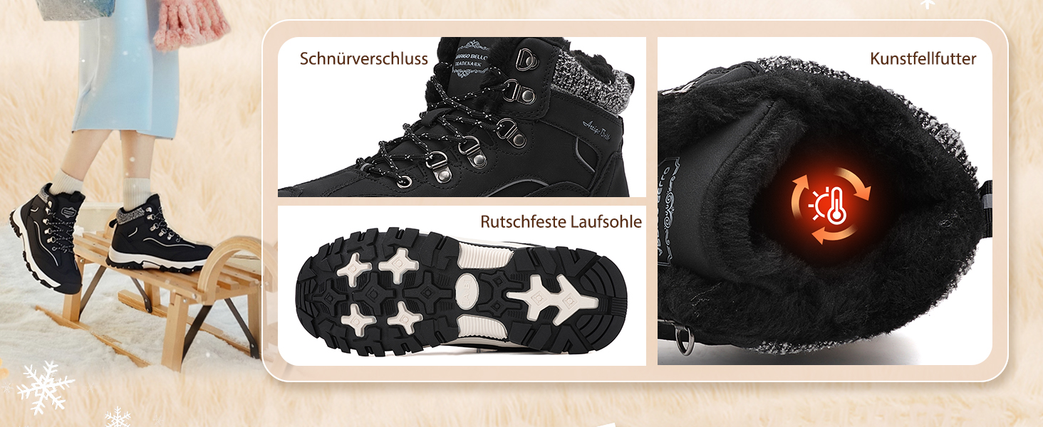 Чобітки зимові жіночі ARRIГО BELLO - зимові черевики, робочі чобітки, для роботи та хобі, 36-41, чорний