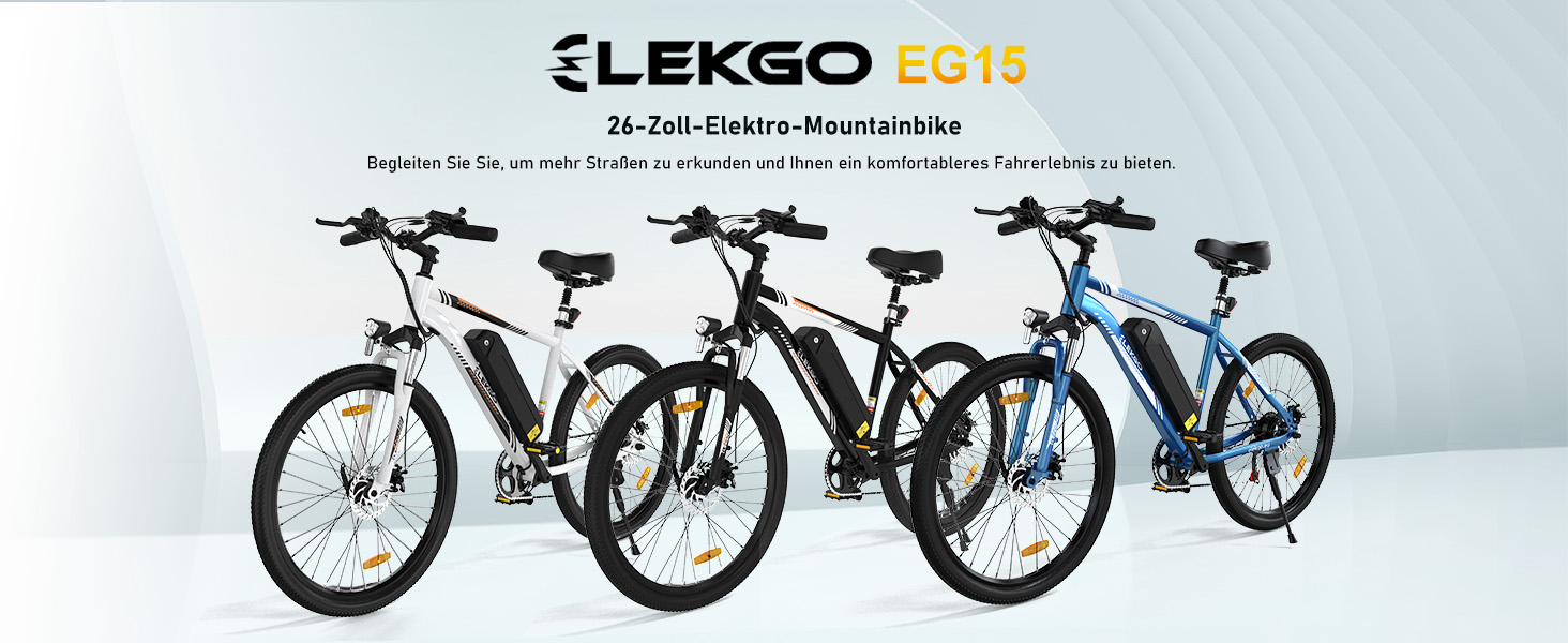 Електровелосипед ELEKGO 26 36V, 250Вт, 7-шв., 65км, чорно-помаранчевий