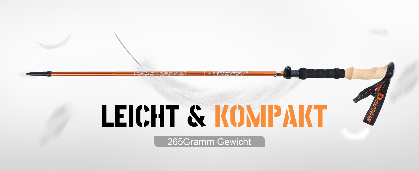 Телескопічні палиці для скандинавської ходьби та трекінгу (2 шт), складані, 110-130 см, алюмінієві, чорні, з гумовими наконечниками та сумкою